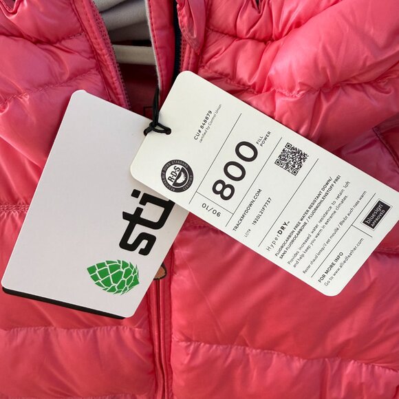 Stio Women's Hometown Down Hooded Jacket in Prickly Rose Pink Size Small NWT! - Picture 6 of 13